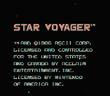 Star Voyager (USA) screen shot title